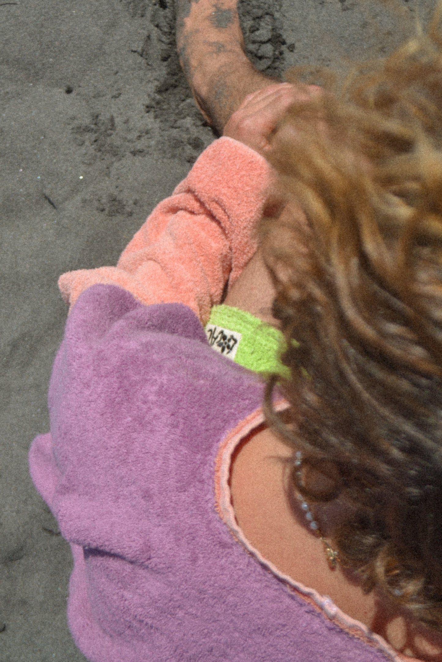 Purple and Pink Contrast Jumper
