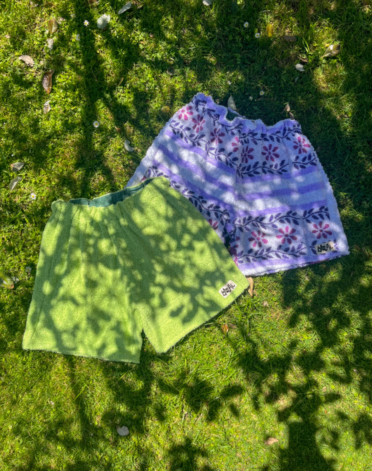 Purple and White Shorts